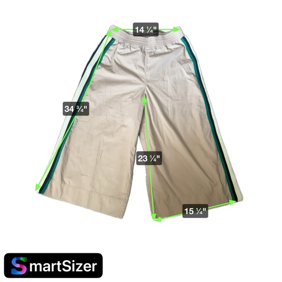 Maeve by Anthropologie Women’s Wide Leg Crop Chino Pants Tan Sport Stripe XS - Picture 8 of 8